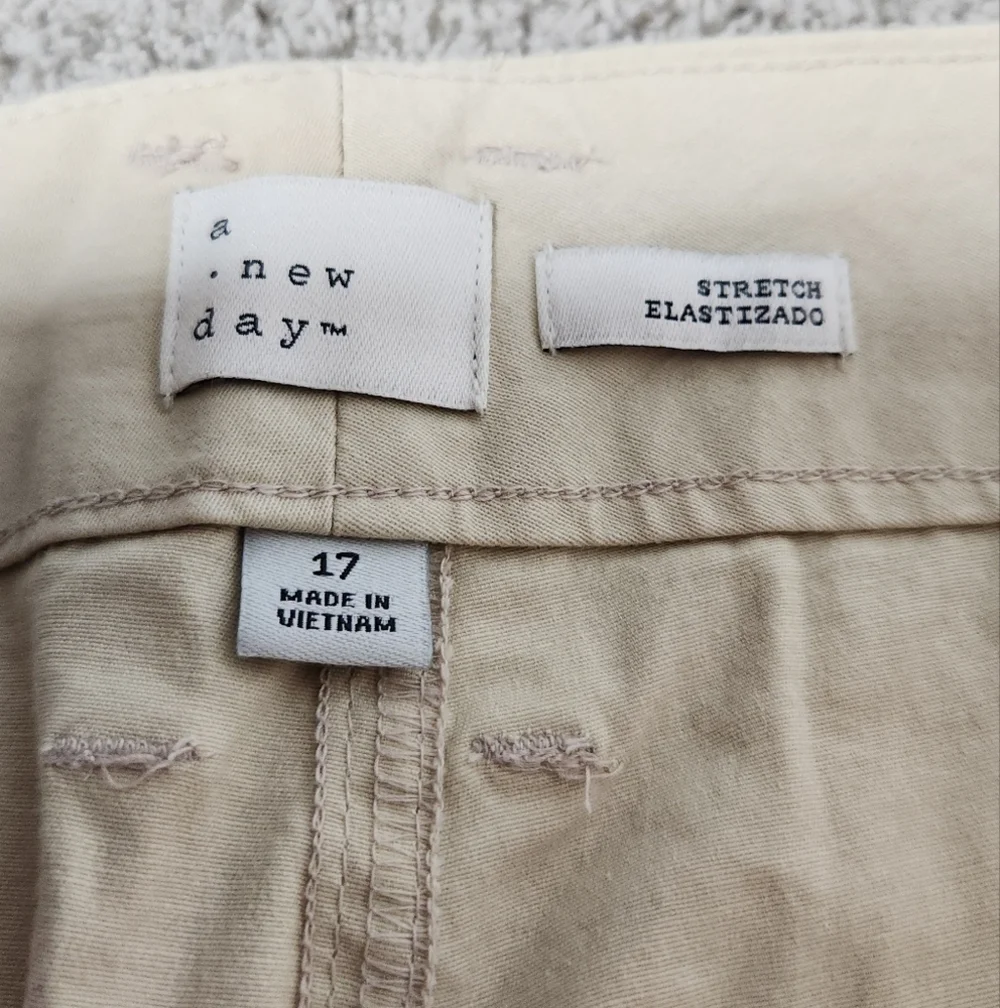 Women's High-Rise Straight Ankle Chino Pants - A New Day Tan 17 - Picture 9 of 16